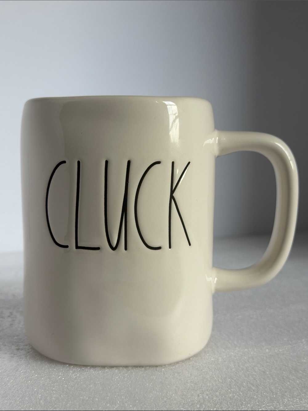 Rae Dunn CLUCK Coffee Mug White Ceramic Cup Farmhouse Decor Artisan Collection - Picture 4 of 9